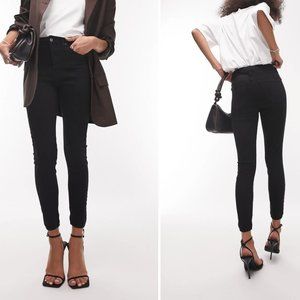 Topshop Jamie Skinny High Waist Jeans Black 30/30 Like New!